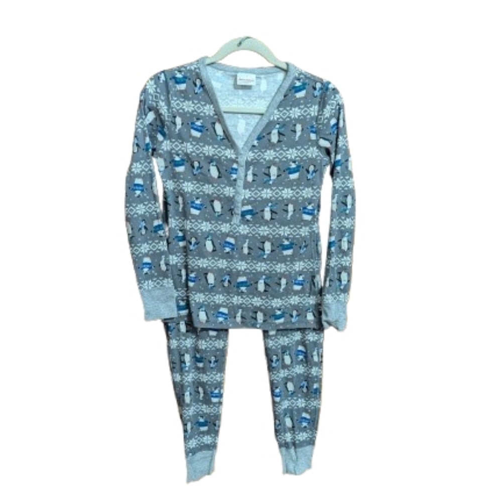 Hanna Andersson Blue Penguin Kids Pajama Set
